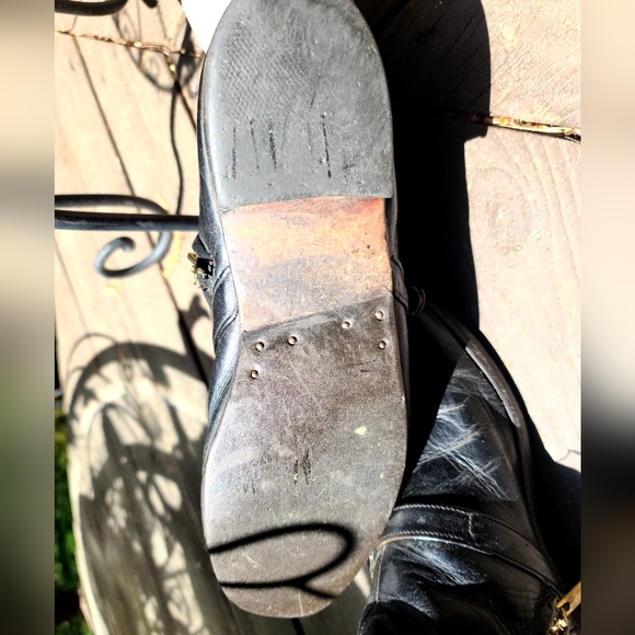 Florsheim vintage 52' men's black leather ankle boots sz10 - Picture 7 of 11